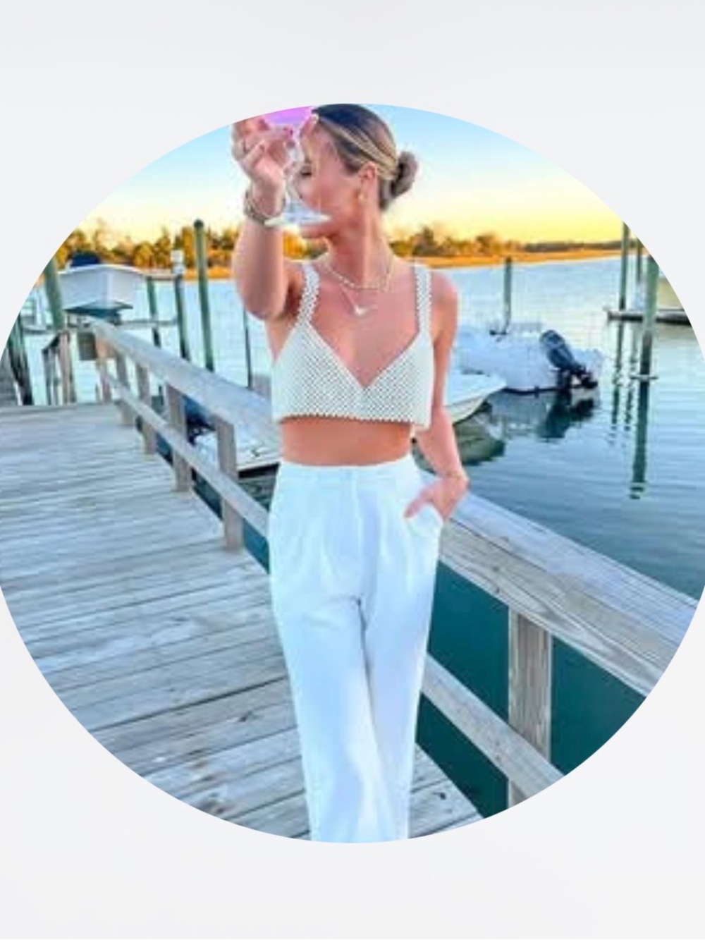 Pearl Beaded Bralette - White